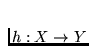 $h: X \to Y$