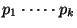 p_1\cdot\dots\cdot p_k$