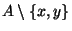 A
\setminus \{x,y\}$